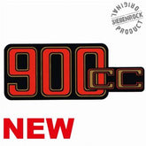 Siebenrock Sticker ''900Cc'' For Battery Cover, Red / Black On Silver. | 4663329