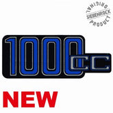 Siebenrock Sticker ''1000Cc'' For Battery Cover, Blue / Black On Silver. | 4663655
