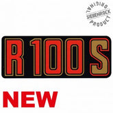 Siebenrock Sticker ''R100S'' For Battery Cover, Red / Black On Gold. | 5114009