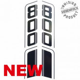 Siebenrock Sticker ''800'' Black/Silver Set For Fuel Tank R80 Gs | 5114037