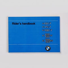 Siebenrock Rider'S Handbookfor BMW R 60/7, R 75/7 - R100Rs To 9/77, Printed In English Language | 7140461