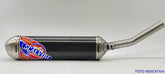 Carbon silencer with stainless steel end cap TM
