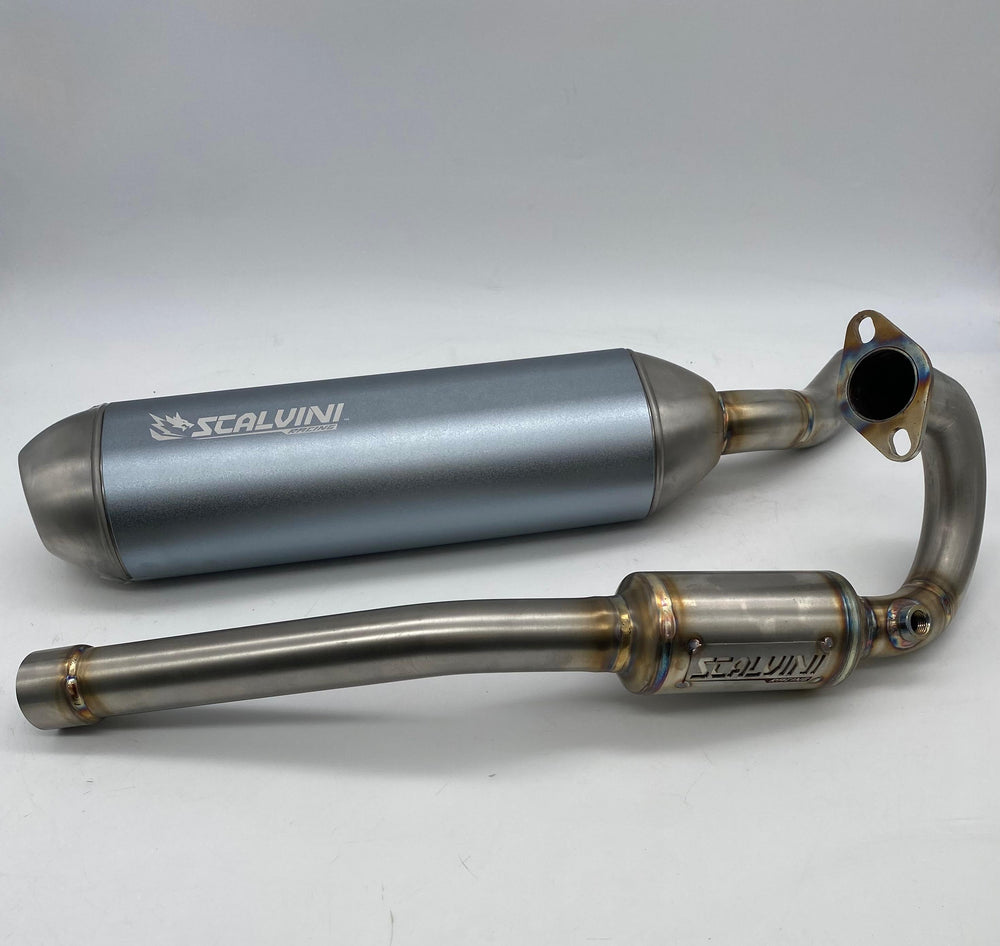 Complete Exhaust Alu Blue/Stainless Steel