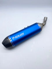Complete Exhaust Alu Blu/Carbon