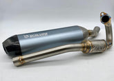 Complete Exhaust Alu Blue/Stainless Steel