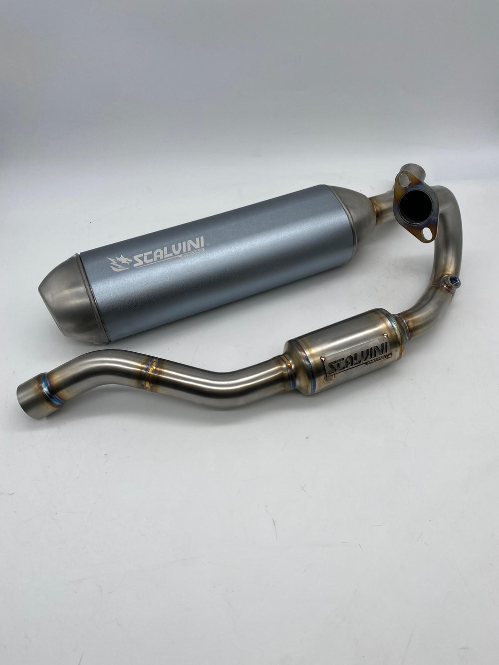 Complete Exhaust Alu Red/Inox