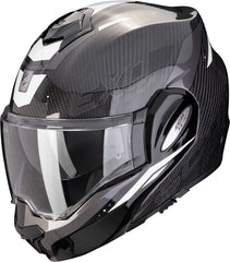 Scorpion Flip Up Helmet Exo-Tech Evo Carbon Rover Black-White | 118-433-55