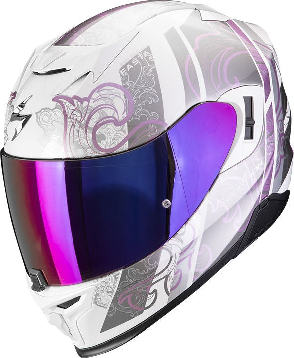 Scorpion Full Face Helmet Exo 520 Evo Air Fasta White-Lila | 172-361-321