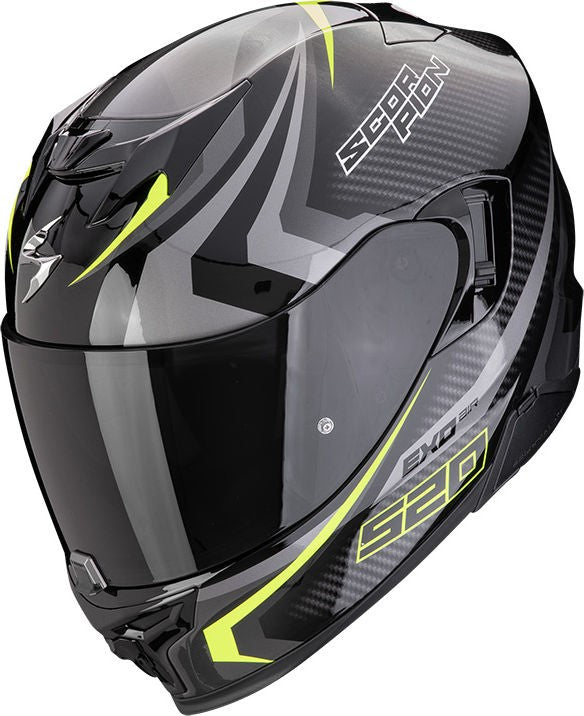 Scorpion Full Face Helmet Exo 520 Evo Air Terra Black-Silver-Neon Yellow | 172-449-206