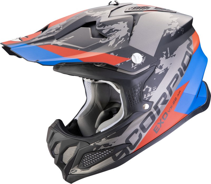 Scorpion Offroad Helmet VX 22 Air Cx Matt Black-Blue-Red | 32-438-326