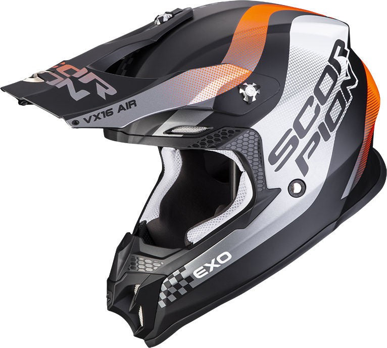 Scorpion Exo Offroad Helmet Vx-16 Air Soul Orange Matt Black | 46-376-168