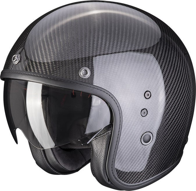 Scorpion Exo Jet Helmet Belfast Evo Carbon Solid Black | 78-261-03