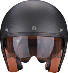 Scorpion Exo Jet Helmet Belfast Evo Carbon Solid Black Matt | 78-261-10