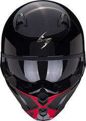 Scorpion Exo Modular Helmet Covert X Tanker Black Red | 86-371-24