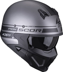 Scorpion Exo Modular Helmet Covert X Tussle Silver Matt Black | 86-395-232