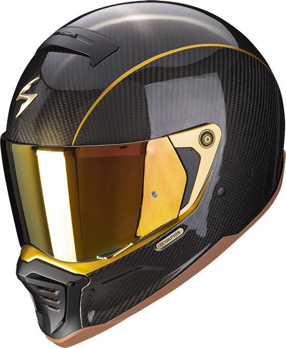 Scorpion Exo Full Face Helmet Exo-hx1 Carbon Se Black Gold | 87-261-61