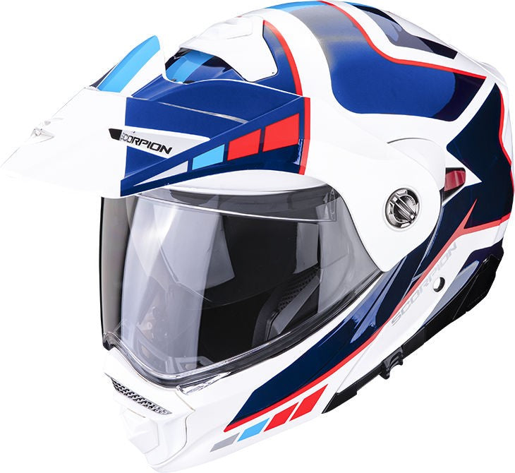 Scorpion Exo Modular Helmet Adx-2 Camino White Blue Red | 89-399-236