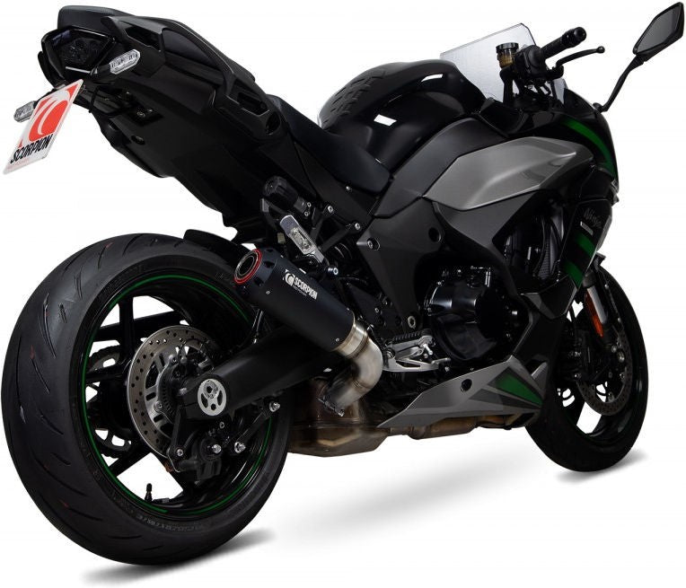 Scorpion Mufflers Red Power Slip-on Black Ceramic Coated Sleeve. Fits with panniers (NON EU HOMOLOGATED) | PKA137BCER