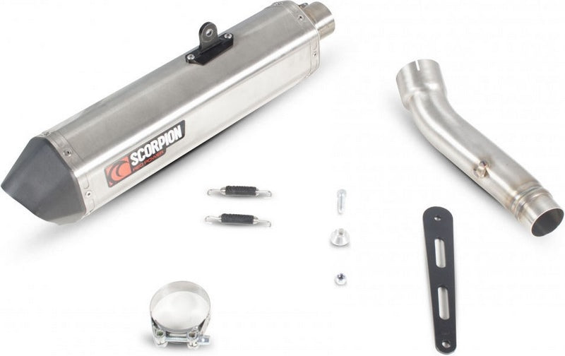 Scorpion Mufflers Serket Parallel Slip-on Brushed Stainless Steel Sleeve (Does NOT fit with Panniers.) | RBM69SEO