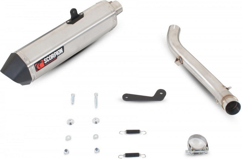 Scorpion Mufflers Serket Parallel Slip-on Brushed Stainless Steel Sleeve (fits to models with no panniers) | RHA104SEO