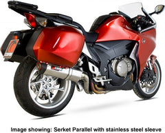 Scorpion Mufflers Serket Parallel Slip-on Carbon Fibre Sleeve (fits to models with panniers) | RHA105CEO
