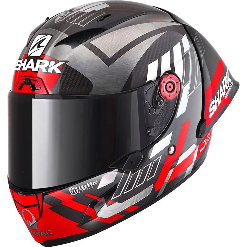 Shark Full Face Helmet Race-R Pro GP 06 Replica Zarco Winter Test Carbon Chrom Red | HE0480EDUR