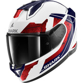 Shark Full Face Helmet Skwal I3 Rhad White Chrom Red | HE0820EWUR