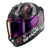 Shark Full Face Helmet Skwal I3 Hellcat Mat Black Chrom Purple | HE0829EKUV