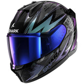 Shark Full Face Helmet D-Skwal 3 Blast-R Black Green Glitter | HE0920EKGX