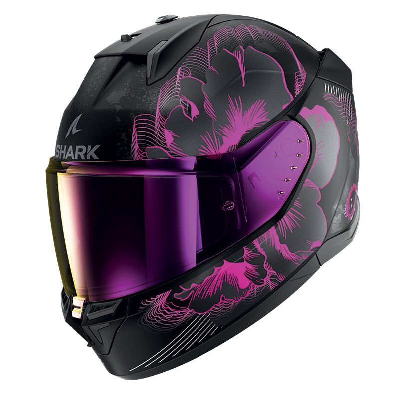 Shark Full Face Helmet D-Skwal 3 Mayfer Mat Black Violet Anthracite | HE0927EKVA