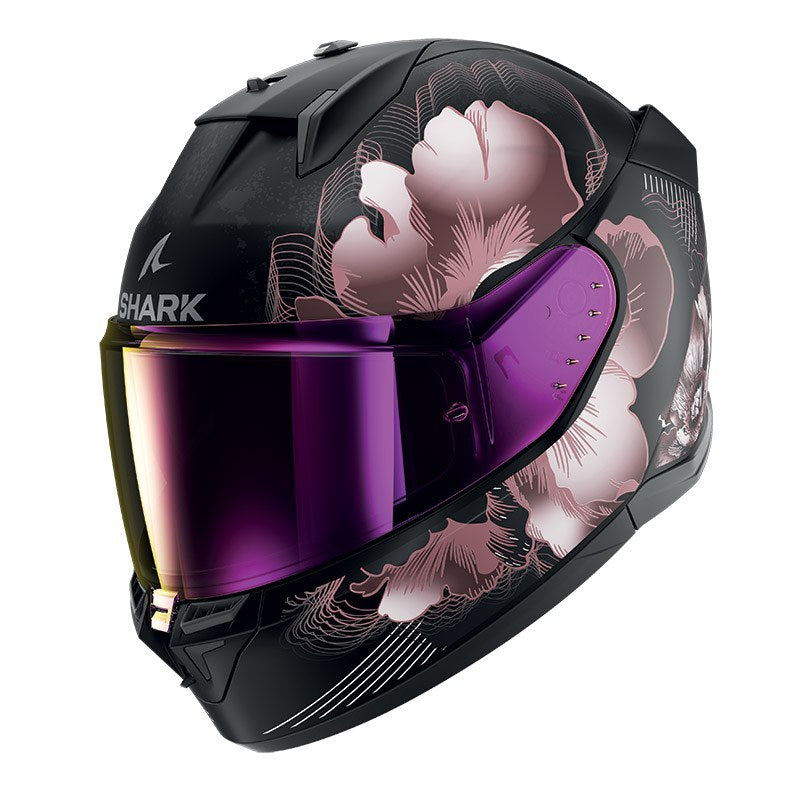 Shark Full Face Helmet D-Skwal 3 Mayfer Mat Black Violet Gold | HE0927EKVQ