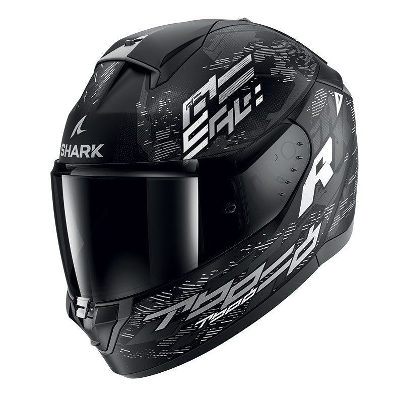 Shark Full Face Helmet Ridill 2 Molokai Mat Black White Silver | HE1110EKWS