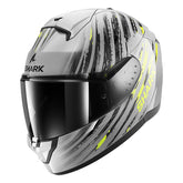 Shark Full Face Helmet Ridill 2 Assya Silver Anthracite Yellow | HE1120ESAY