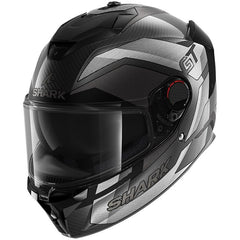 Shark Full Face Helmet Spartan GT Pro Ritmo Carbon Mat Carbon Silver Chrom | HE1356EDSU