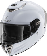Shark Full Face Helmet SPARTAN RS BLANK, White Silver Glossy/W01 | HE8100W01