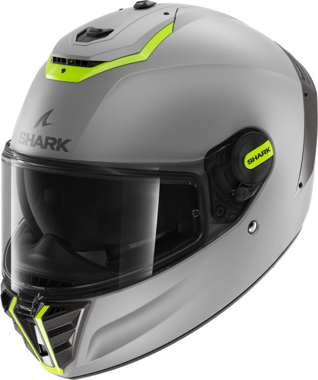Shark Full Face Helmet SPARTAN RS BLANK Mat SP, Silver Yellow Silver/SYS | HE8105SYS