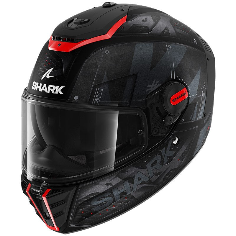 Shark Full Face Helmet Spartan RS Stingrey Mat Black Anthracite Red | HE8113EKAR
