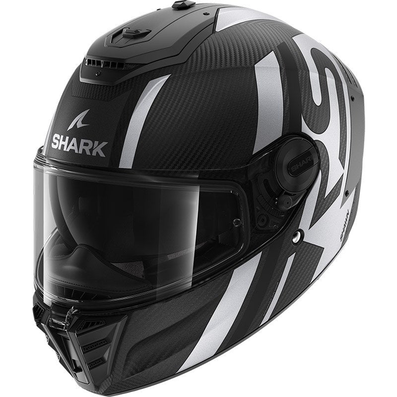 Shark Full Face Helmet Spartan RS Carbon Shawn Mat Carbon Black Silver | HE8156EDKS