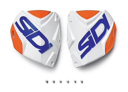 SIDI CF2 shin plate White-Orange Fluo-Blue (132)