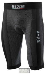 SIXS Biker shorts with butt-patch - carbon white