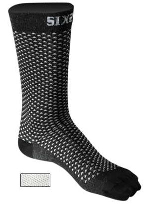 SIXS Compression Ankle Socks - carbon white