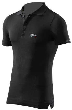 SIXS Extra light Short-Sleeved Polo Shirt - black