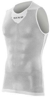 SIXS Netted sleeveless - carbon white