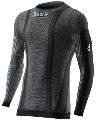 SIXS Long-sleeved T-shirt charged with CARNOSINE - carbon black