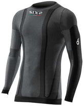 SIXS Long-sleeved T-shirt charged with CARNOSINE - carbon black