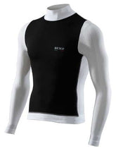 SIXS Long-sleeved turtleneck T-shirt with wind protection - carbon white
