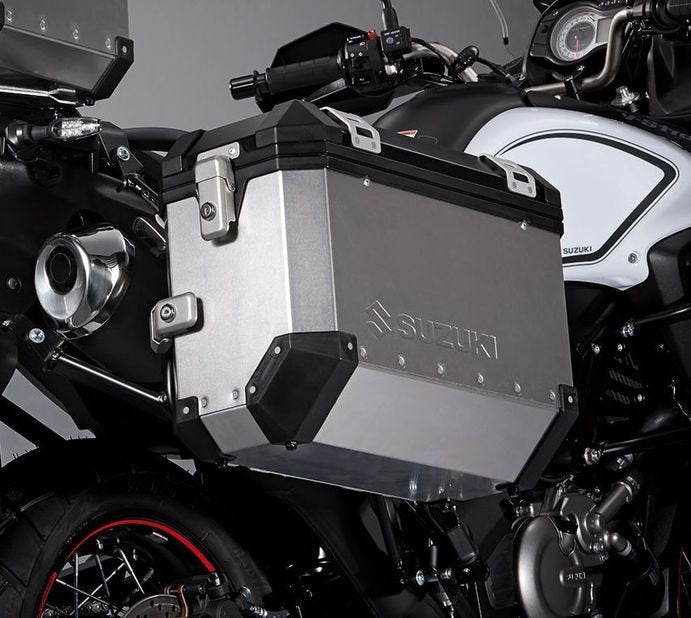 Suzuki Aluminium Side Cases - Black/Silver | 990D0-ALSCB-000