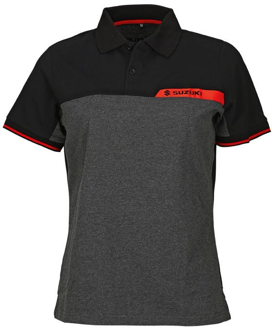 Suzuki Team black polo shirt ladies | 990F0-BKPL3