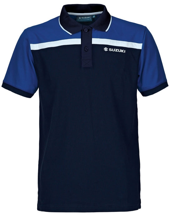 Suzuki Team blue polo shirt men | 990F0-BLPM3