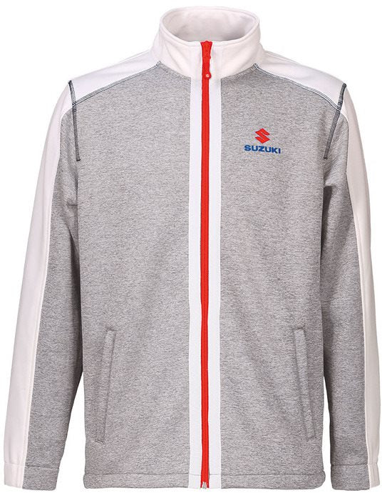 Suzuki Team white fleece jacket | 990F0-WTFJ1